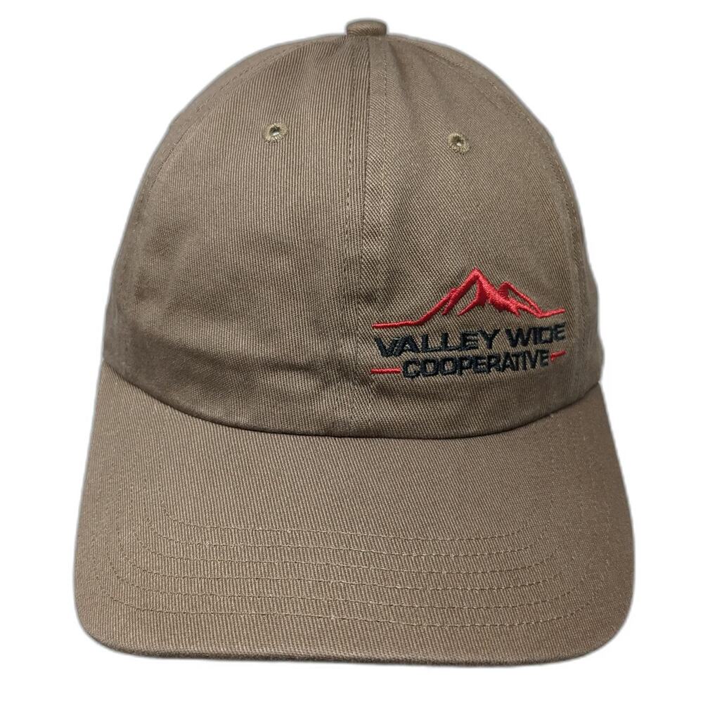 Richardson Snapback Hat Brown One Size Valley Wide Cooperative Cotton Logo